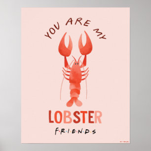 FRIENDS™   Du bist mein Hummer Aquarell Grafik Poster