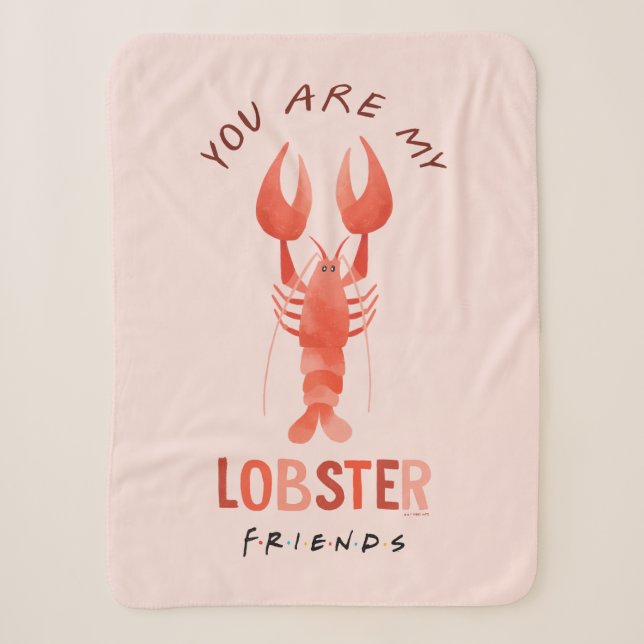 FRIENDS™ | Du bist mein Hummer Aquarell Grafik Sherpadecke (Vorderseite)
