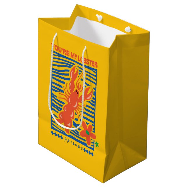 FRIENDS™ | Du bist mein Hummer Vibrant Graphic Mittlere Geschenktüte (Vorderseite Schrägansicht)