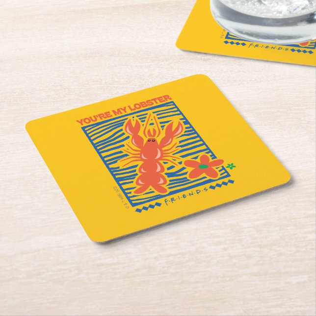 FRIENDS™ | Du bist mein Hummer Vibrant Graphic Rechteckiger Pappuntersetzer (angewinkelt)
