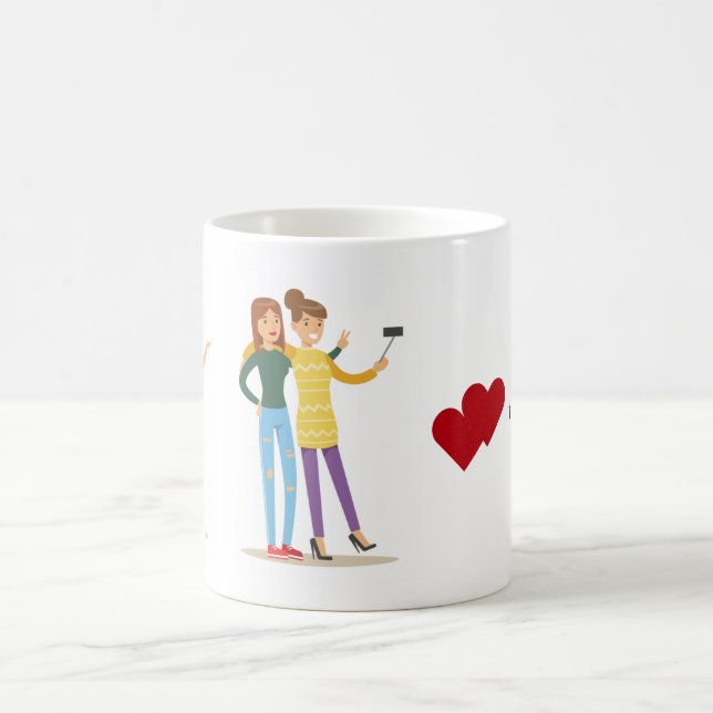 Friends Emerson Quote BESTE FREUNDIN Hört Girls Ni Kaffeetasse (Mittel)