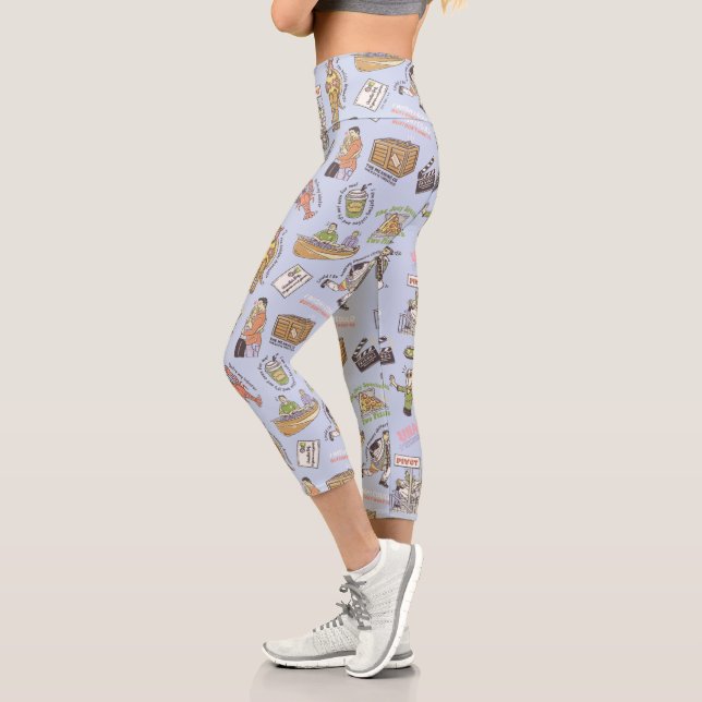 FRIENDS™ Farbiges Cartoon-Muster Capri Leggings (Links)