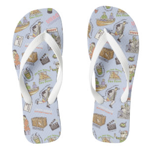 FRIENDS™ Farbiges Cartoon-Muster Flip Flops