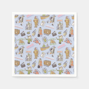 FRIENDS™ Farbiges Cartoon-Muster Serviette
