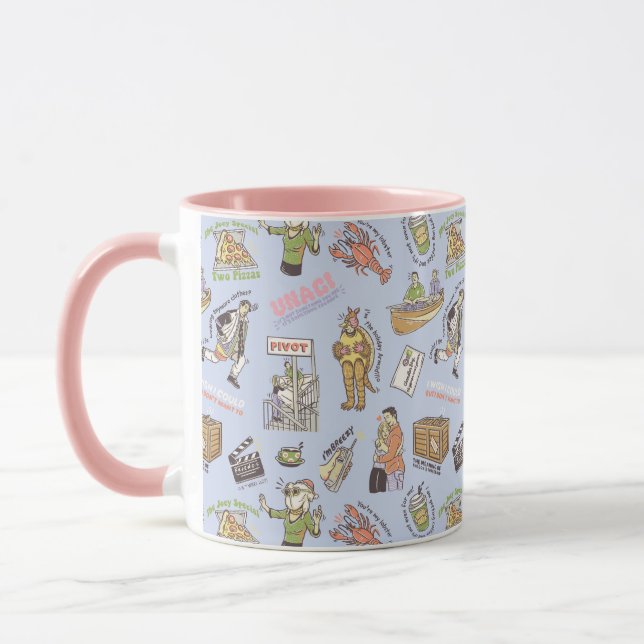 FRIENDS™ Farbiges Cartoon-Muster Tasse (Links)