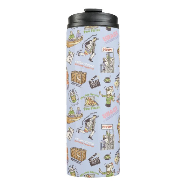 FRIENDS™ Farbiges Cartoon-Muster Thermosbecher (Vorderseite)
