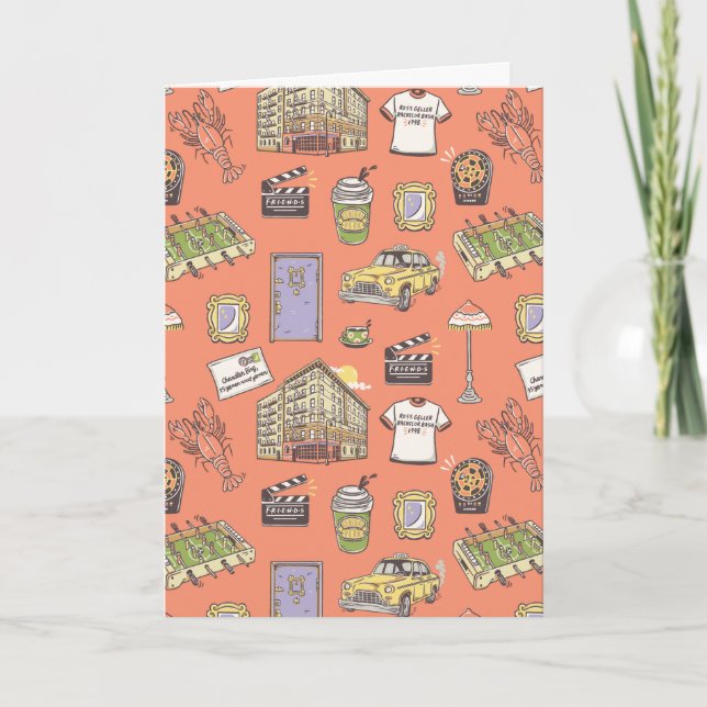 FRIENDS™ Farbiges Icons-Muster Karte (Vorderseite)