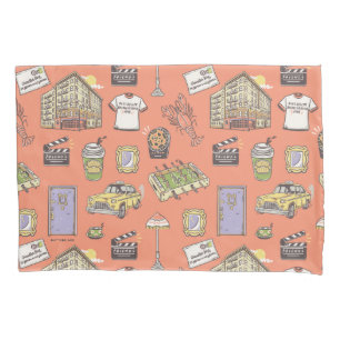 FRIENDS™ Farbiges Icons-Muster Kissenbezug