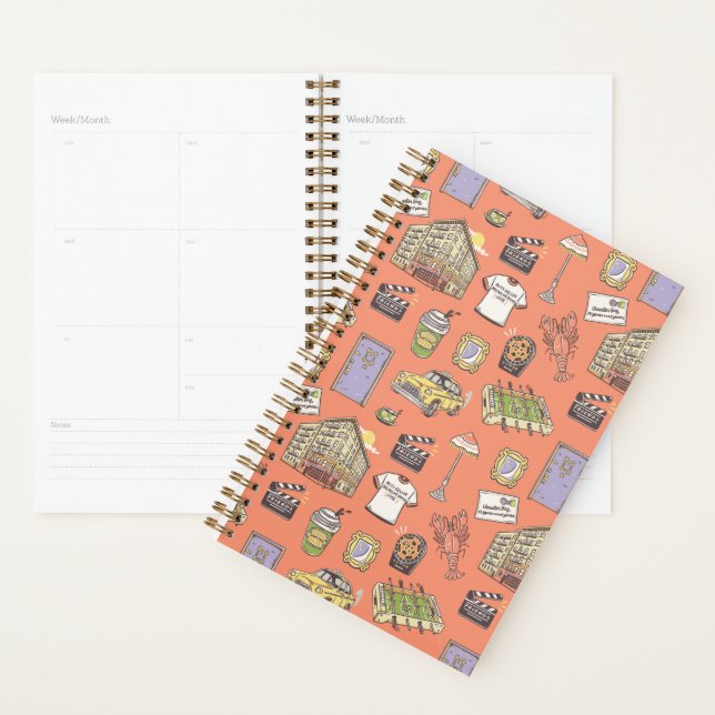 FRIENDS™ Farbiges Icons-Muster Planer (Anzeige)