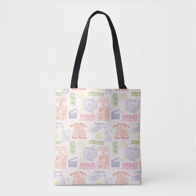 FRIENDS™ Farbiges Quotes-Muster Tasche (Vorderseite)
