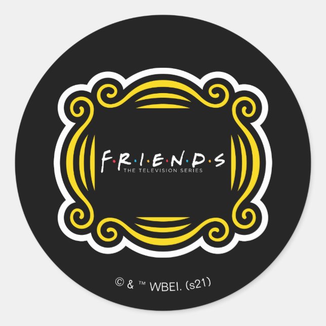 FRIENDS™ Fernsehserie Runder Aufkleber (Vorderseite)