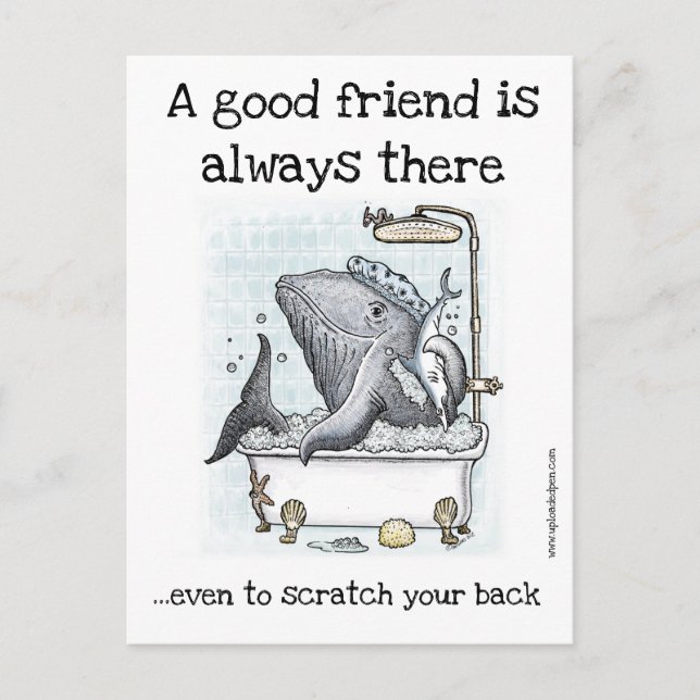 Friends Forever avec une drôle de carte baleine (Devant)