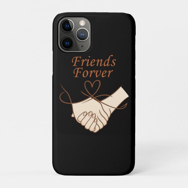 Friends Forever Heartline Art iPhone 11 Pro Case (Rückseite)