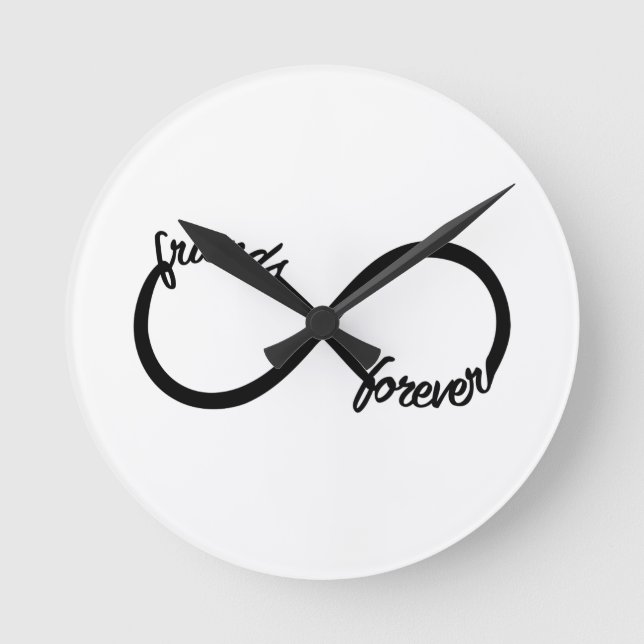 Friends forever runde wanduhr (Vorderseite)