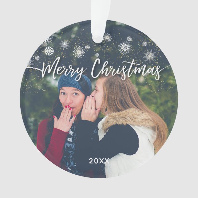 Friends Foto Weihnachtsschmuck Ornament (Vorderseite)