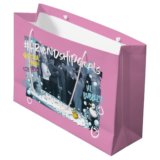 FRIENDS™ | Freundschaftsziele Große Geschenktüte (Vorderseite Schrägansicht)