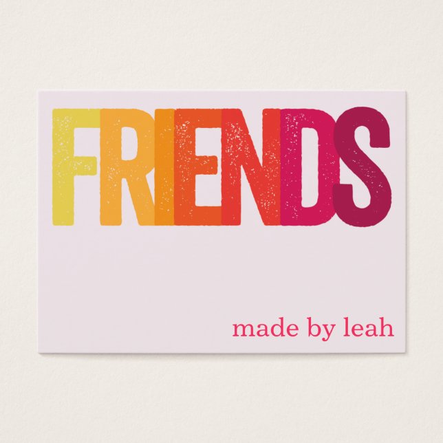 "Friends" Friendship Bracelet Card (Vorderseite)
