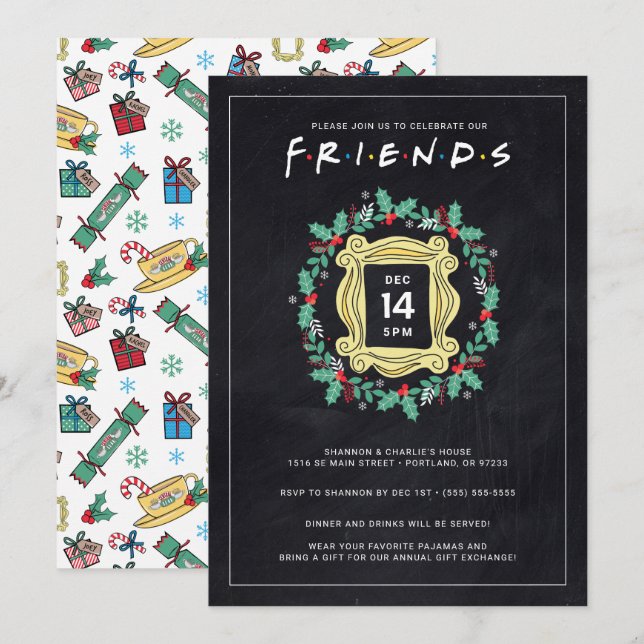 FRIENDS™ Friendsmas Holiday Party Einladung (Vorne/Hinten)