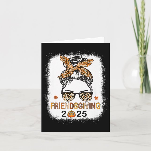 Friends Giving 2025 Erntedank Friendsgiving Mes Karte (Vorderseite)