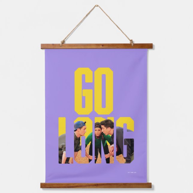 FRIENDS™ | Go Long Zitat Wandteppich Mit Holzrahmen (Vorderseite)