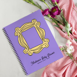 FRIENDS™ Guckloch-Rahmen Baby Shower Gast Notizbuch