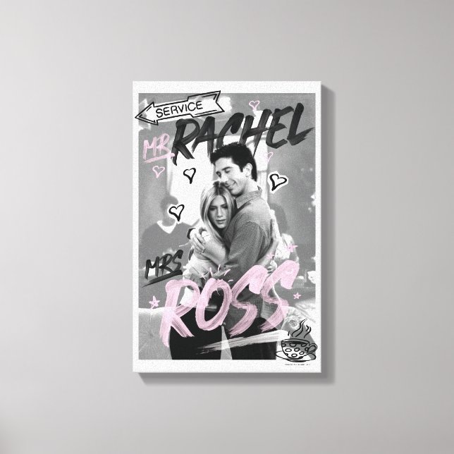 FRIENDS™ | Herr Rachel & Frau Ross Leinwanddruck (Vorderseite)