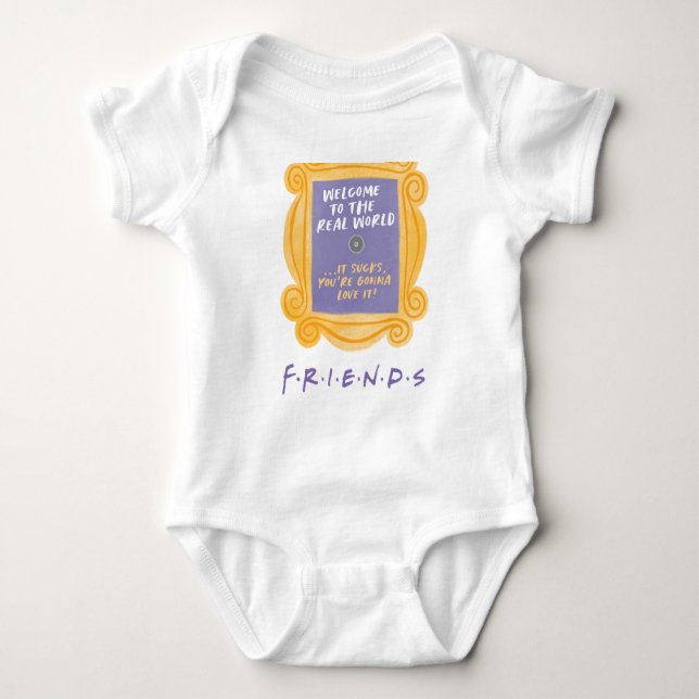 FRIENDS™ | Herzlich willkommen beim Zitat aus der  Baby Strampler (Vorderseite)