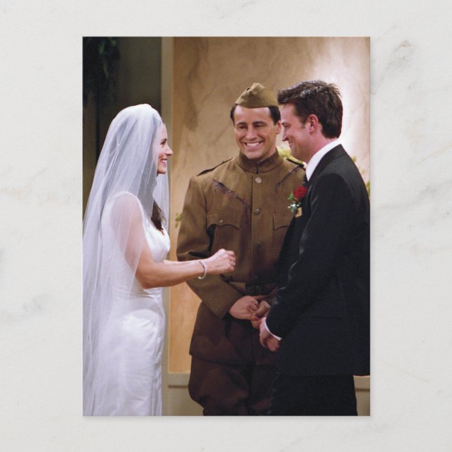 FRIENDS™ | Joey Marries Monica & Chandler Einladungspostkarte (Vorderseite)