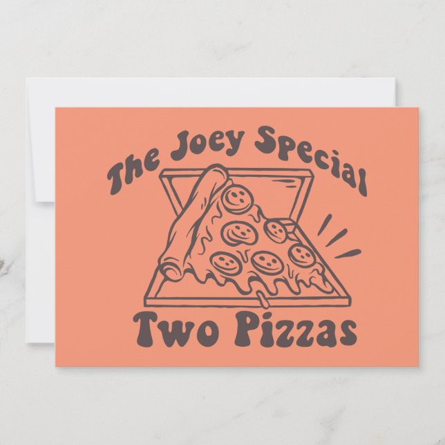 FRIENDS™ | Joey Pizza Quote Mitteilungskarte (Vorderseite)