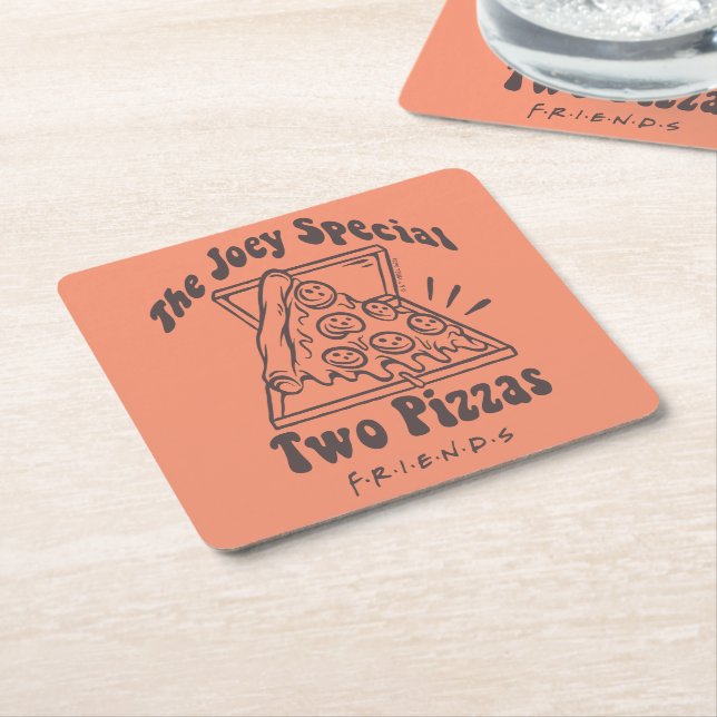 FRIENDS™ | Joey Pizza Quote Rechteckiger Pappuntersetzer (angewinkelt)