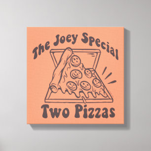 FRIENDS™ Joey Pizza Zitat Leinwanddruck