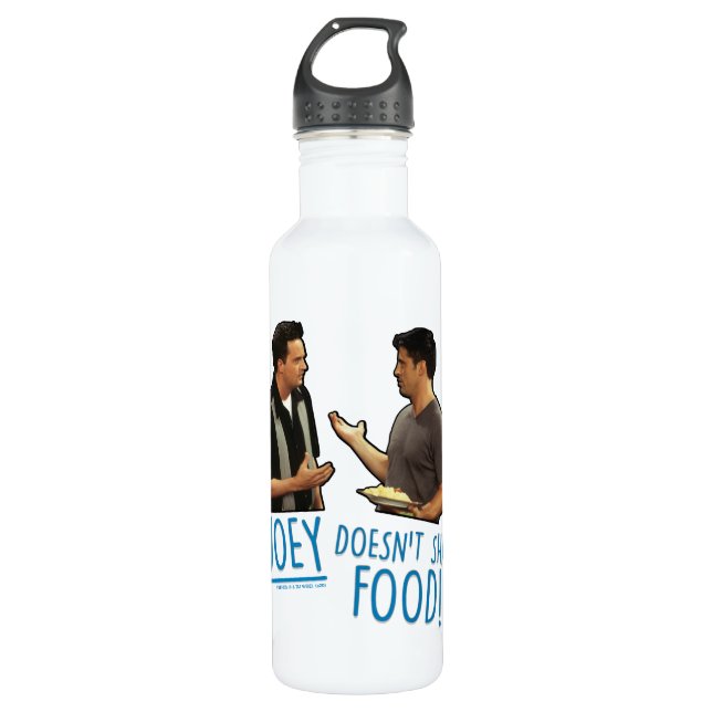 FRIENDS™ | Joey teilt Essen nicht! Edelstahlflasche (Vorderseite)