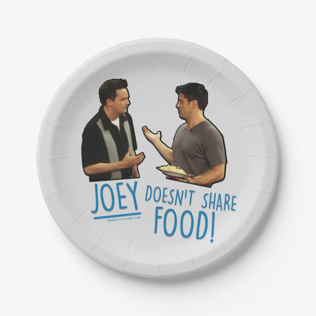FRIENDS™ | Joey teilt Essen nicht! Pappteller (Vorderseite)