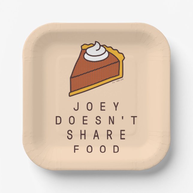 FRIENDS™ | Joey teilt Essen nicht Pappteller (Vorderseite)