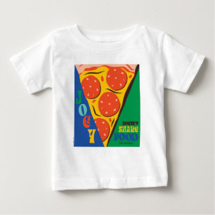 FRIENDS™   Joey teilt Essen nicht - Pizza-Grafik Baby T-shirt