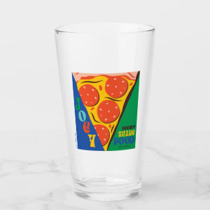 FRIENDS™ Joey teilt Essen nicht - Pizza-Grafik Glas
