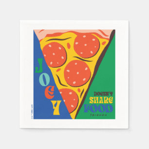 FRIENDS™ Joey teilt Essen nicht - Pizza-Grafik Serviette