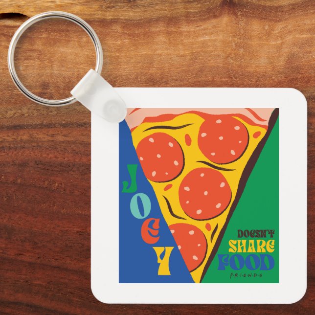 FRIENDS™ | Joey teilt Essen nicht - Pizza Graphic Schlüsselanhänger (Vorderseite)