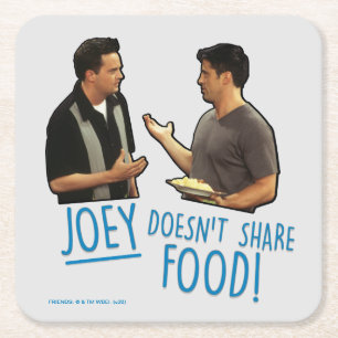 FRIENDS™ Joey teilt Essen nicht! Rechteckiger Pappuntersetzer