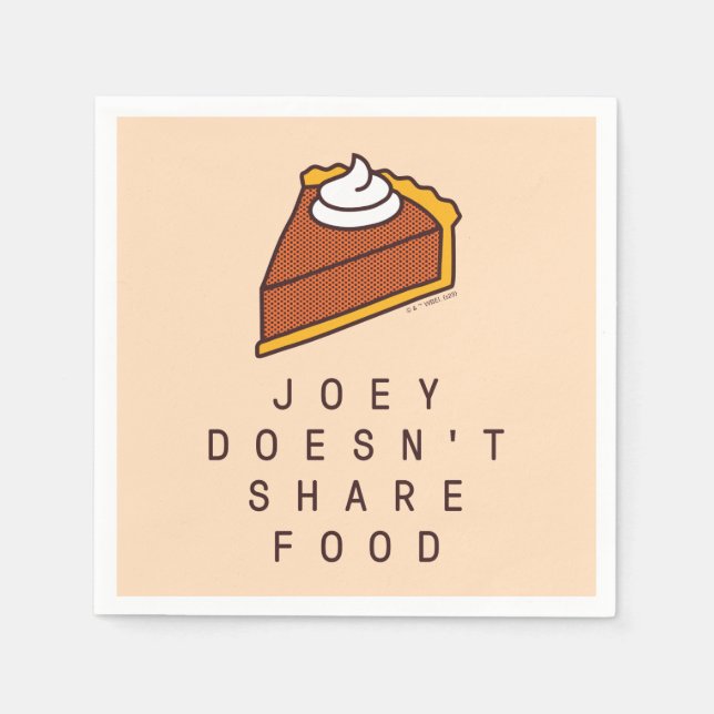 FRIENDS™ | Joey teilt Essen nicht Serviette (Vorderseite)