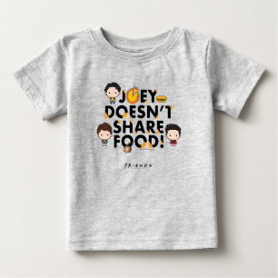 FRIENDS™ Joey teilt nicht gerne Essen Chibi Baby T-shirt