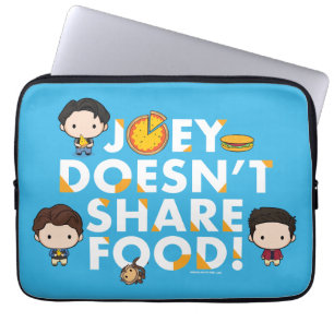 FRIENDS™ Joey teilt nicht gerne Essen Chibi Laptopschutzhülle