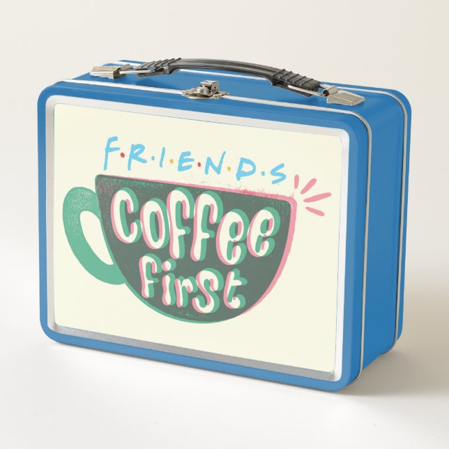 FRIENDS™ | Kaffee zuerst Metall Brotdose (Vorderseite)
