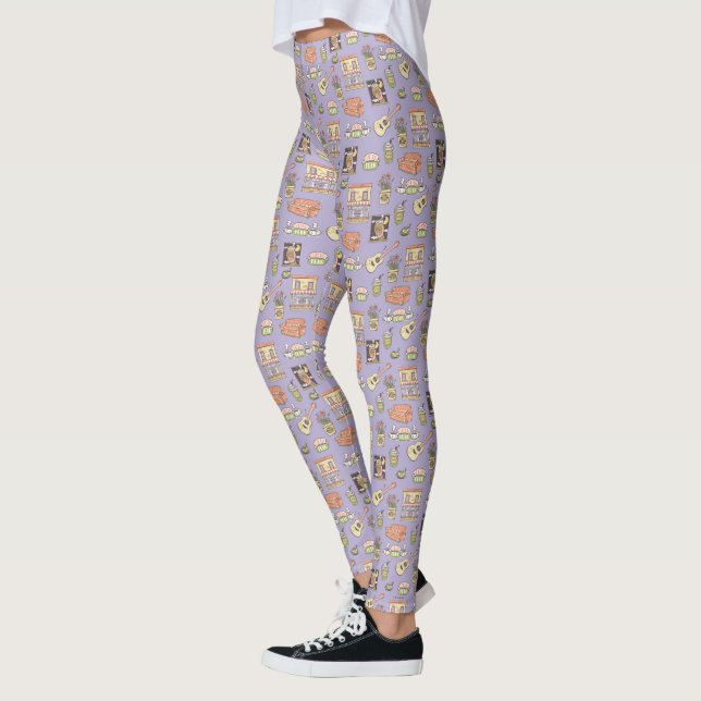 FRIENDS™ | Lila Icon Muster Leggings (Links)