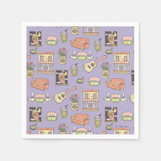 FRIENDS™ | Lila Icon Muster Serviette