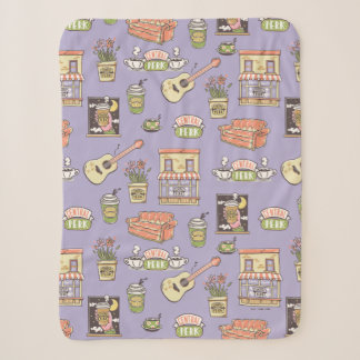 FRIENDS™ | Lila Icon Muster Sherpadecke