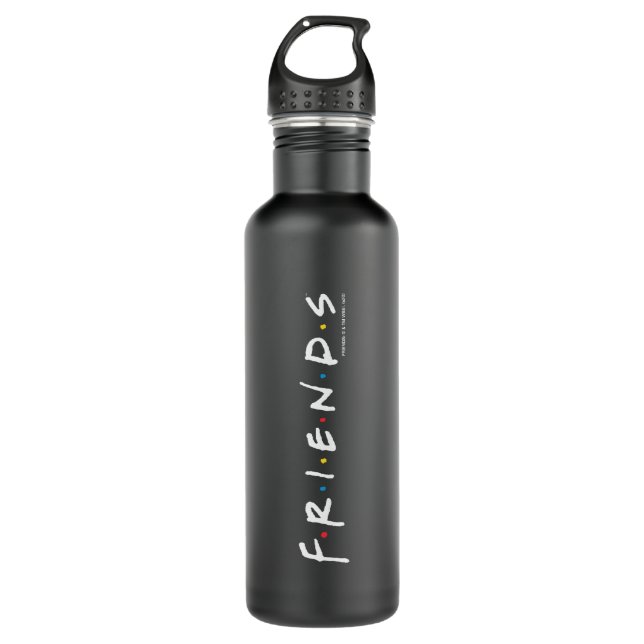 FRIENDS™-Logo Edelstahlflasche (Vorderseite)