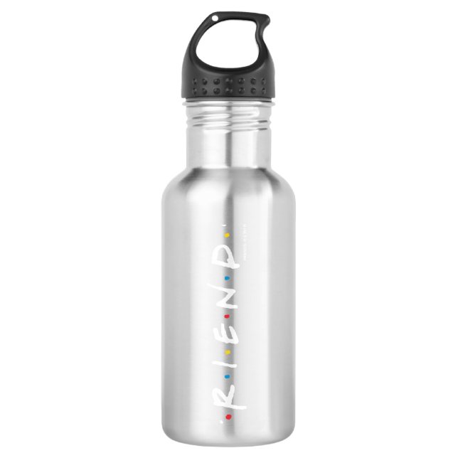 FRIENDS™-Logo Edelstahlflasche (Vorderseite)