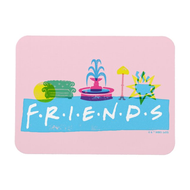 FRIENDS™ | Logo mit Symbolen Magnet (Horizontal)