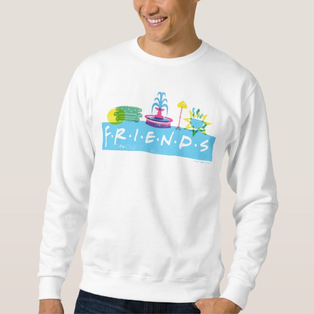 FRIENDS™ | Logo mit Symbolen Sweatshirt (Vorderseite)
